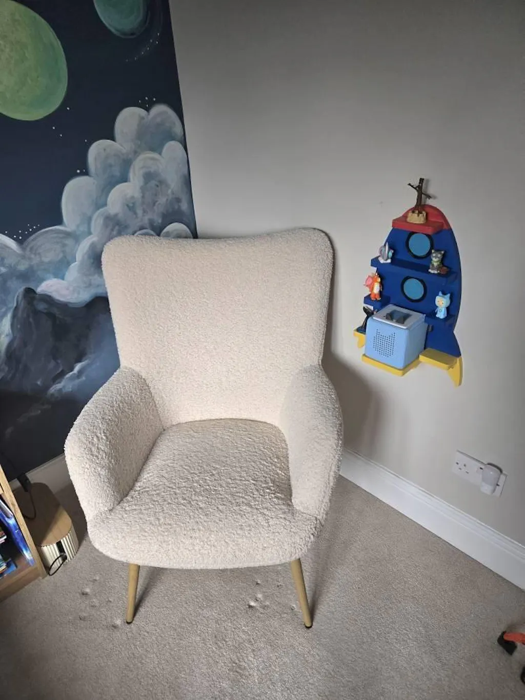 Rocket Shaped Tonie Shelf, Suitable for Toniebox & Tonie Storage