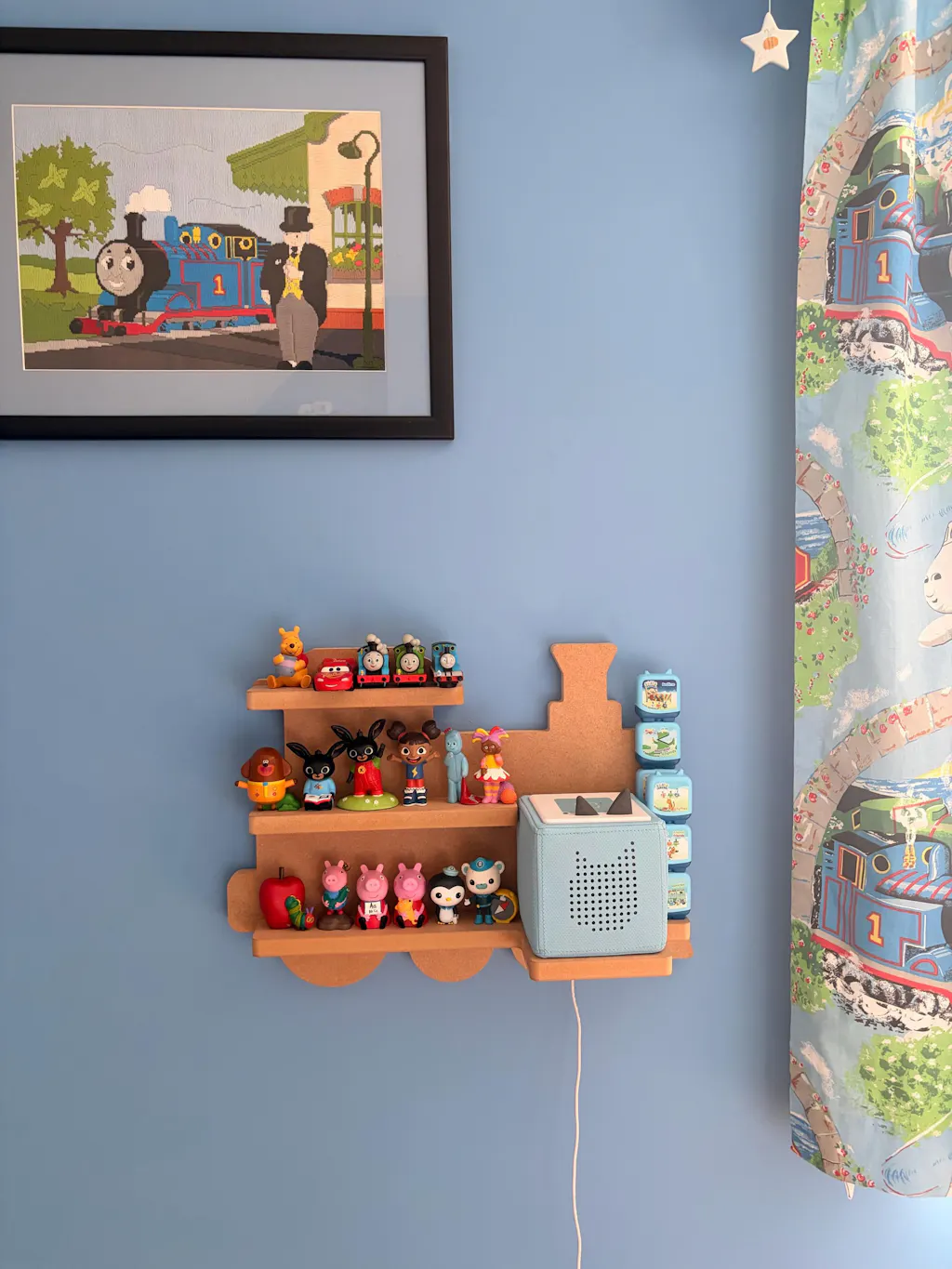 Train Shaped Tonie Shelf, Suitable for Toniebox & Tonie Storage