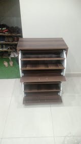 SpaceSaverMax Shoe Rack - Stylish Flip-Down Organizer for 12 Pairs