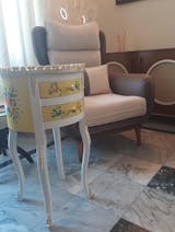 Serene Daisy Round Wooden Table