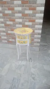 Serene Daisy Round Wooden Table