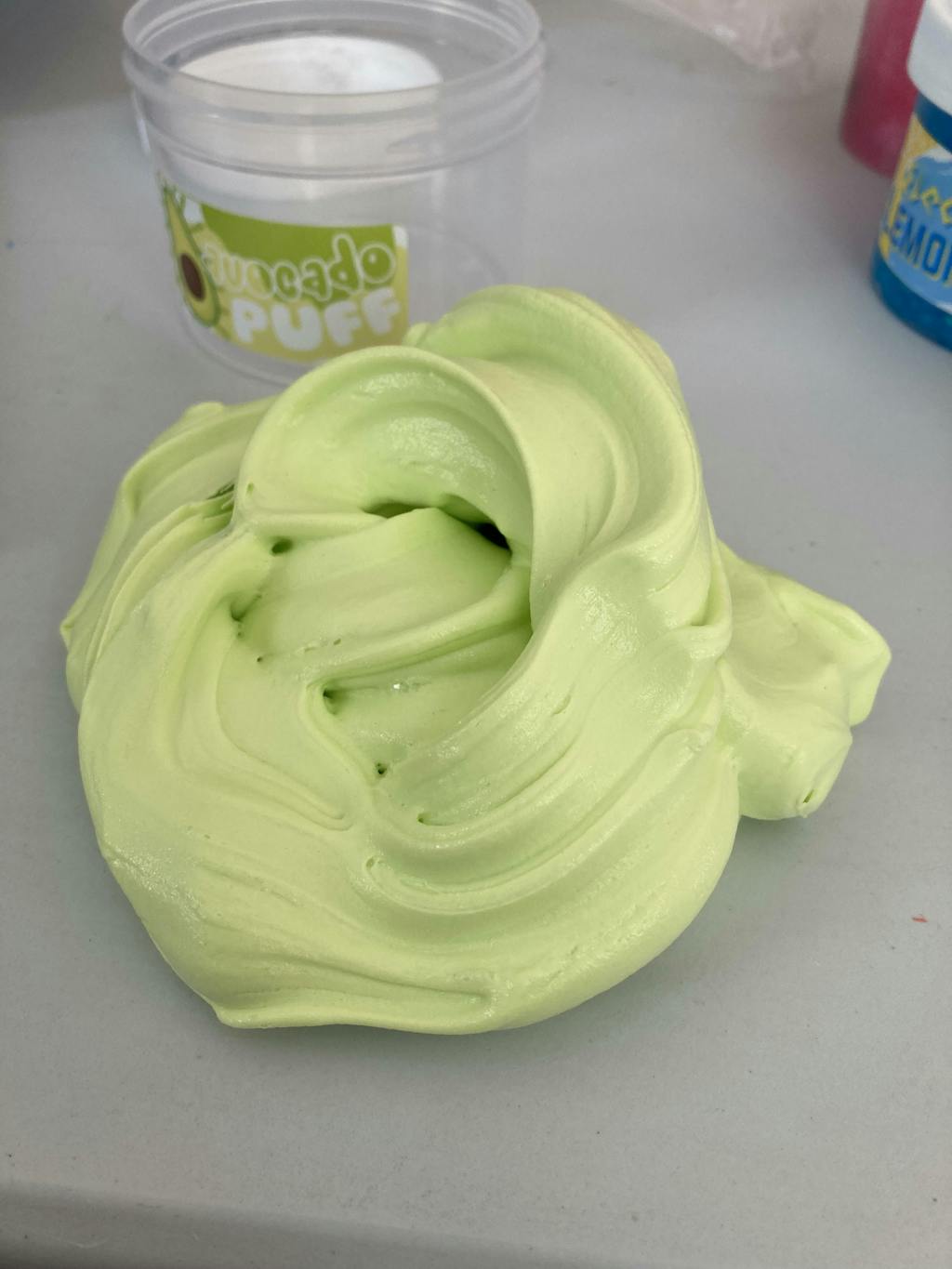 Avocado Puff Butter Slime - Shop Slime - Dope Slimes