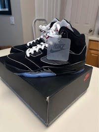 AJ 5 Black Metallic Reimagined Shoes Sneakers - nk0004216
