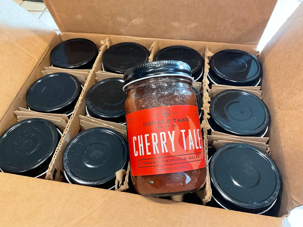 Cherry Tale cherry chipotle salsa - craft salsa from Double Take Salsa