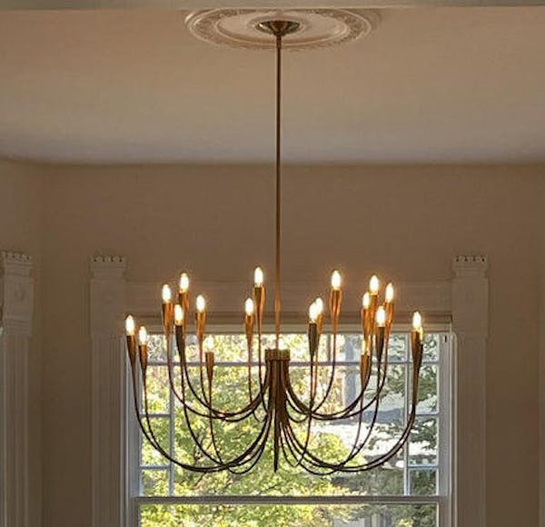 Lione Large Brass Candelabra Chandelier Light