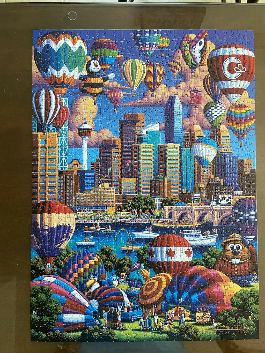 Above Calgary 1000 Piece Dowdle Jigsaw Puzzle Puzzle Dowdle Folk Art