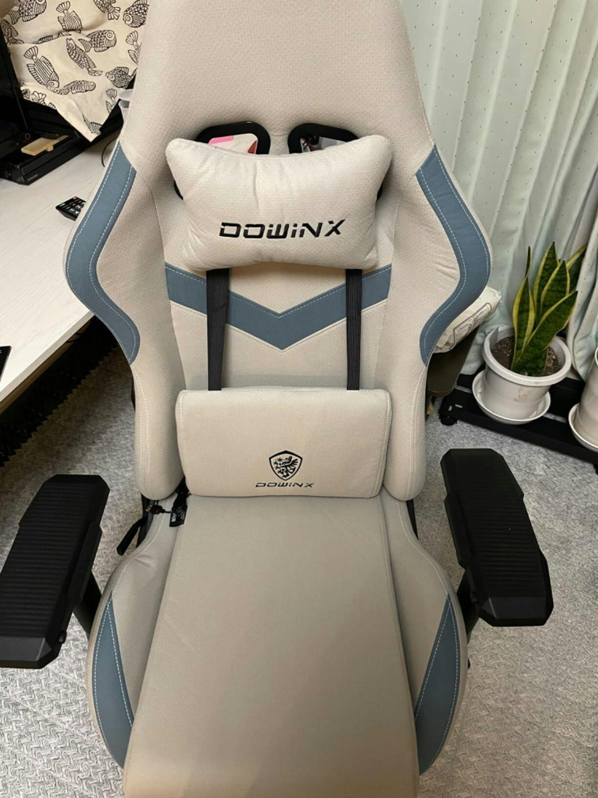 Dowinx ゲーミングチェア ファブリック オットマン付き オフィスチェア