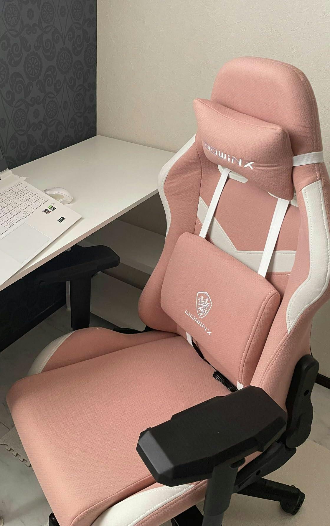 Dowinx ゲーミングチェア ファブリック オットマン付き オフィスチェア