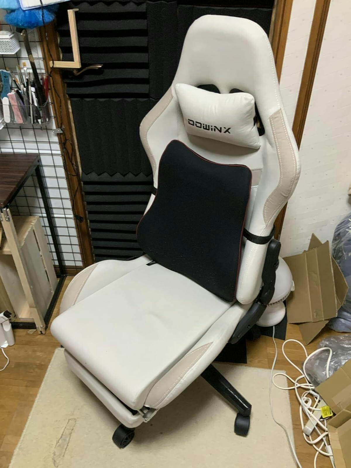 Dowinx ゲーミングチェア ファブリック オットマン付き オフィスチェア