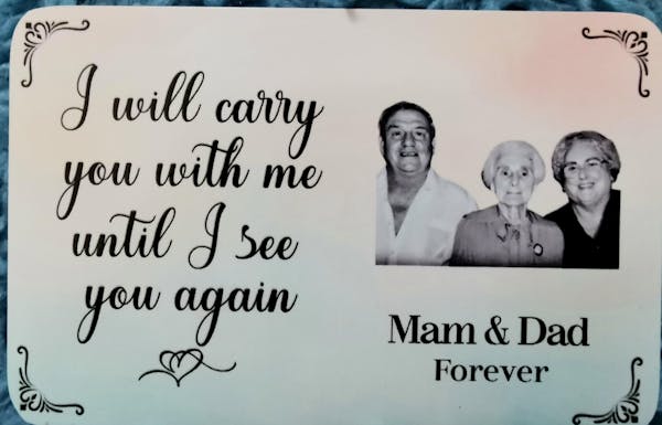 Metal Wallet Card - I Will Carry You With Me Until I See You Again - Memorial Gift From Photo