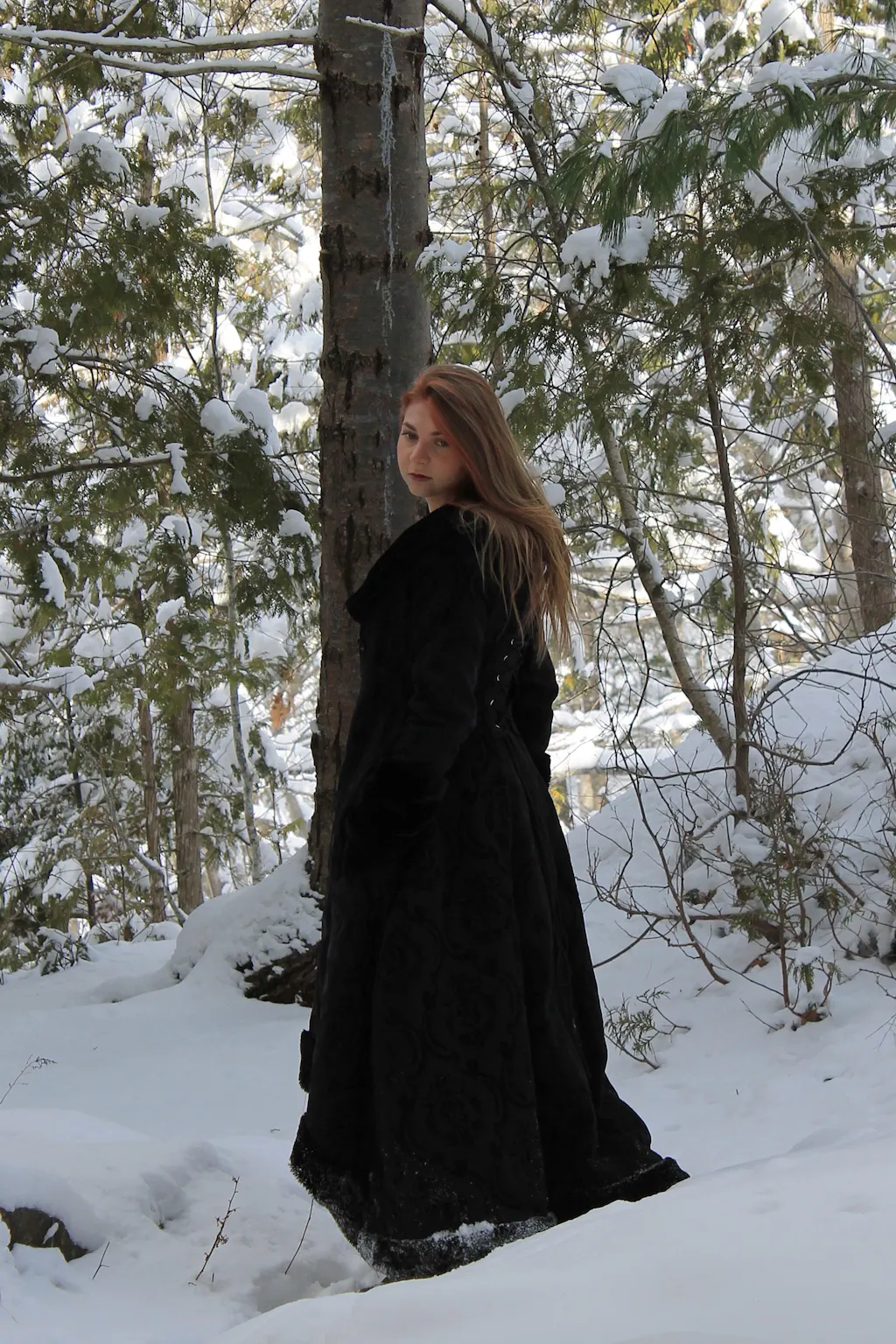 Black Pocket Winter Coat – DraculaClothing