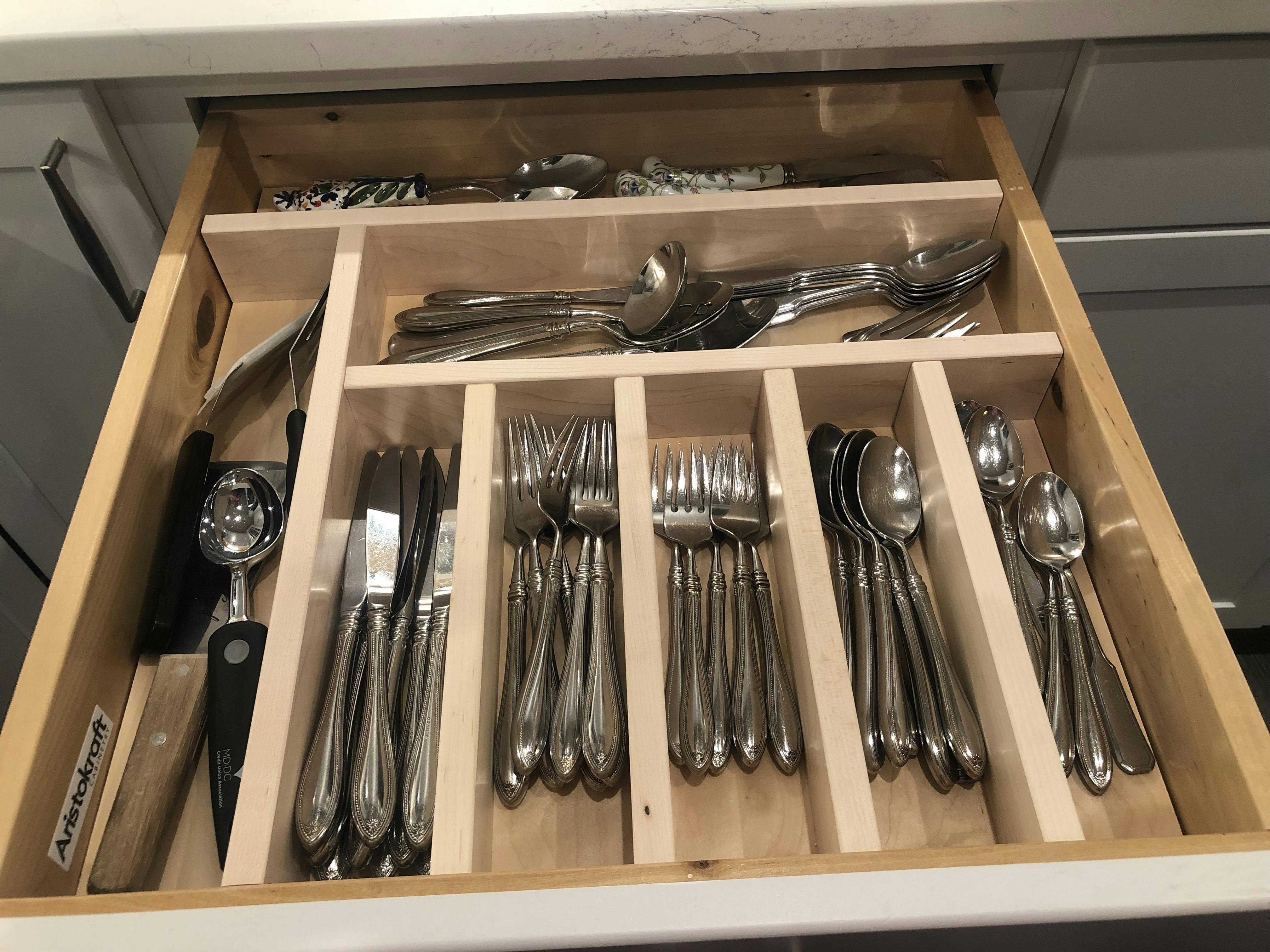 Custom sized Silverware organizers Drawer