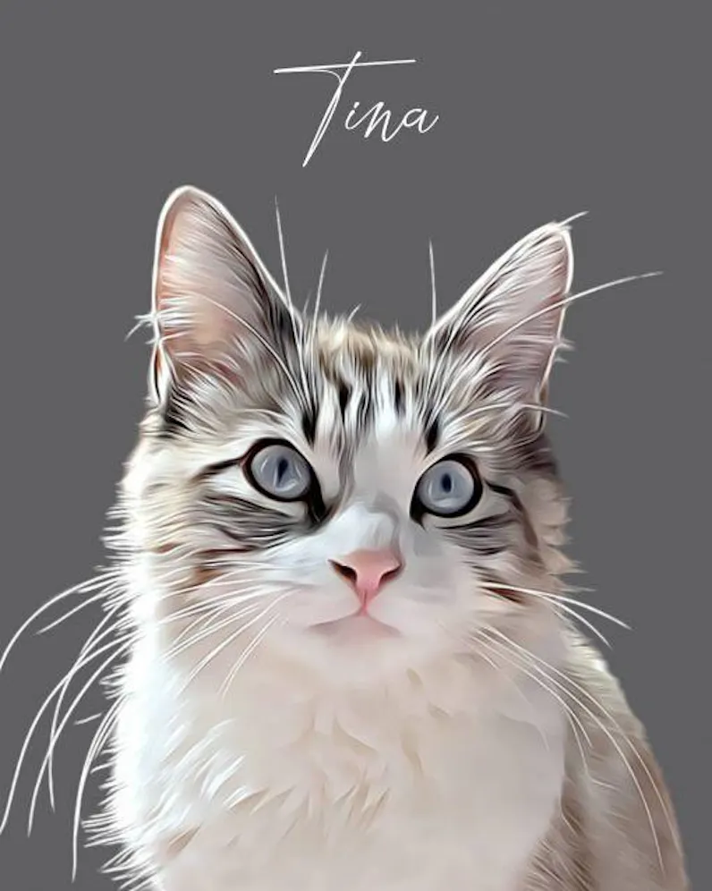 Custom Pet Portrait From Photo