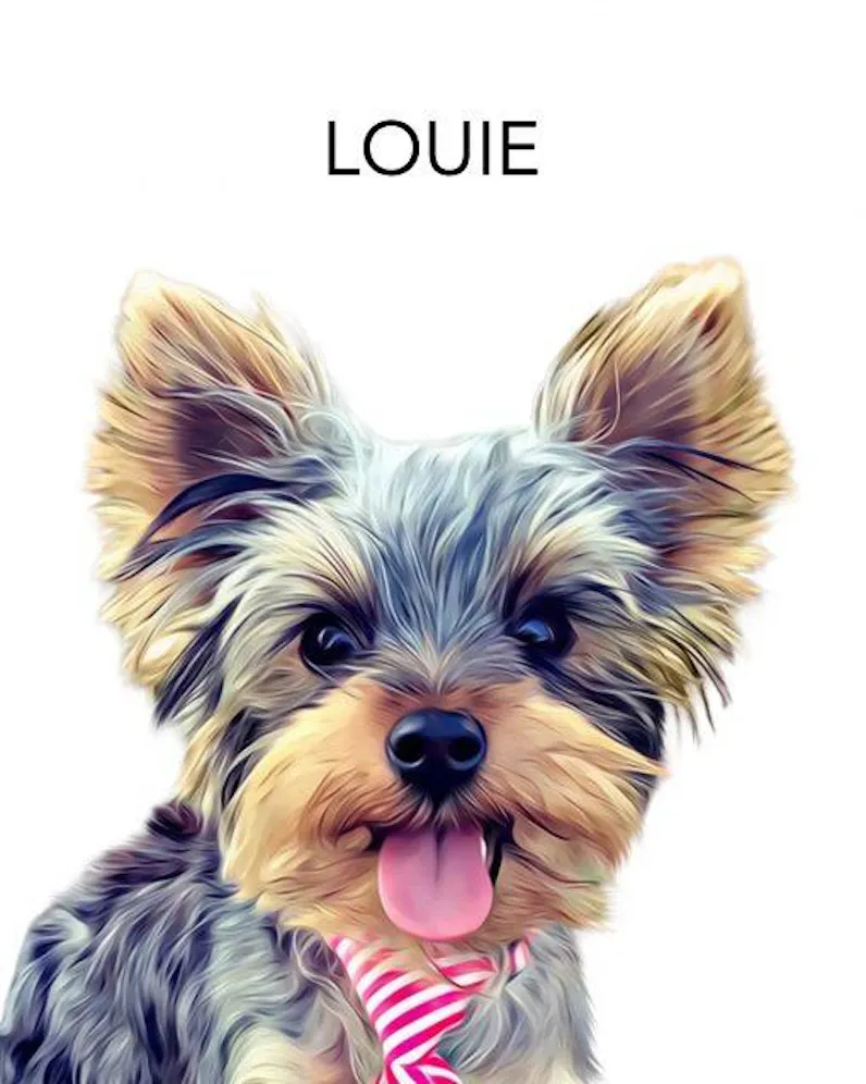 Custom Pet Portrait From Photo
