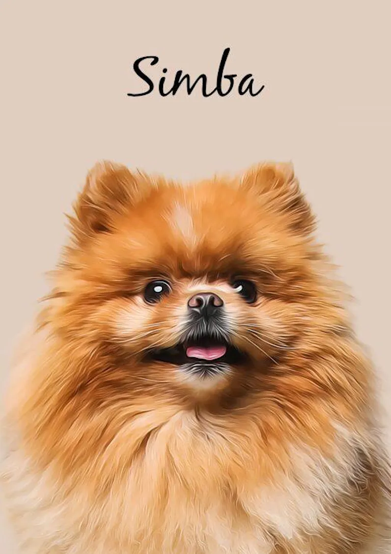 Custom Pet Portrait From Photo