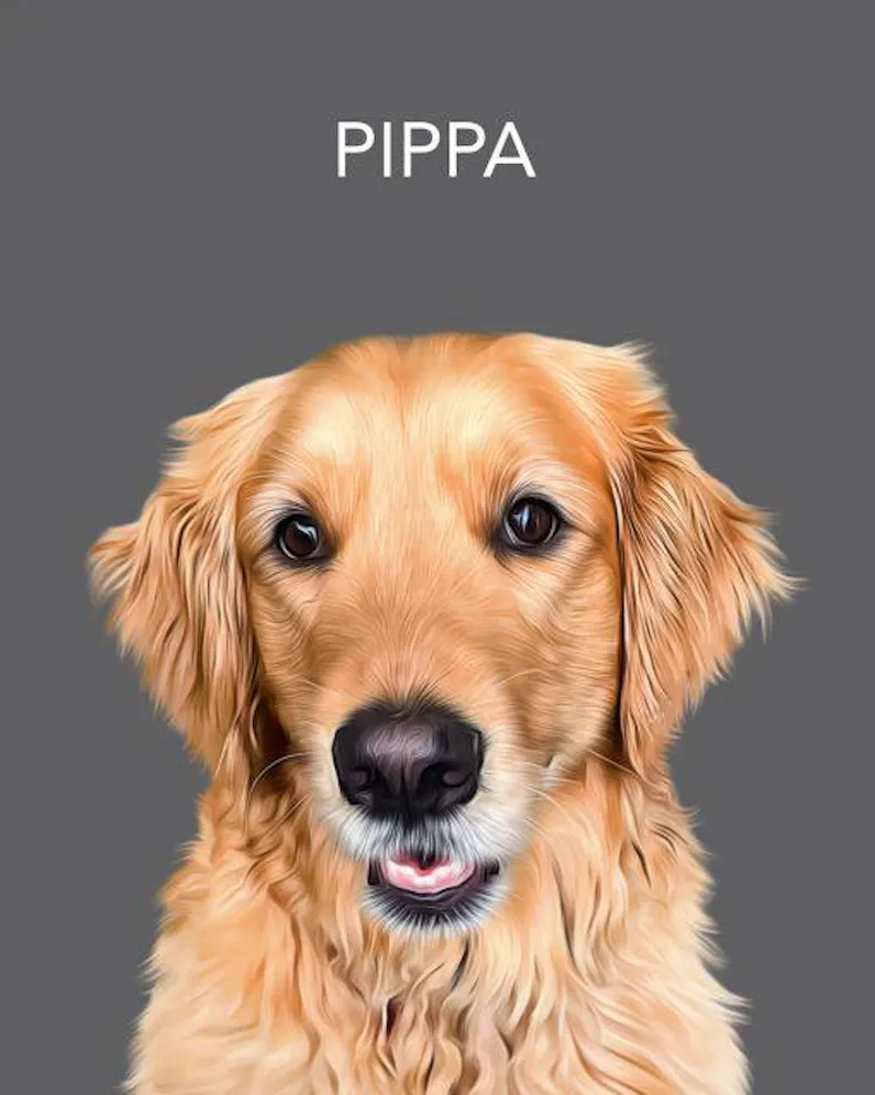 Custom Pet Portrait From Photo