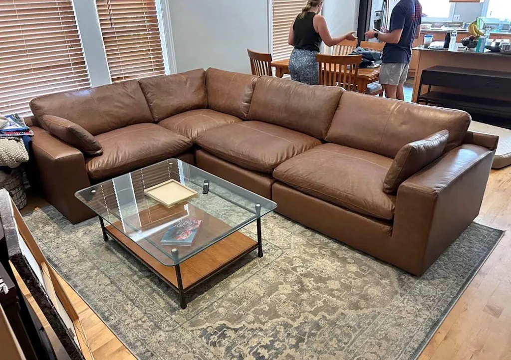 Emilia Leather Cloud Sectional