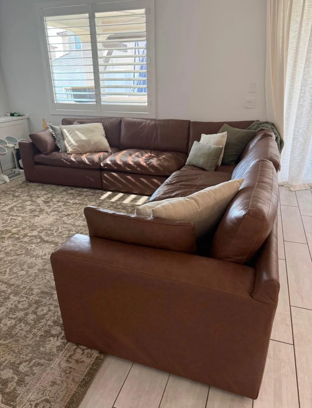 Emilia Leather Cloud Sectional