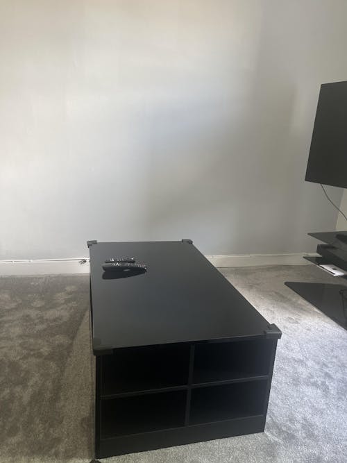 High Gloss Coffee Table with Storage Drawers & LED Lights