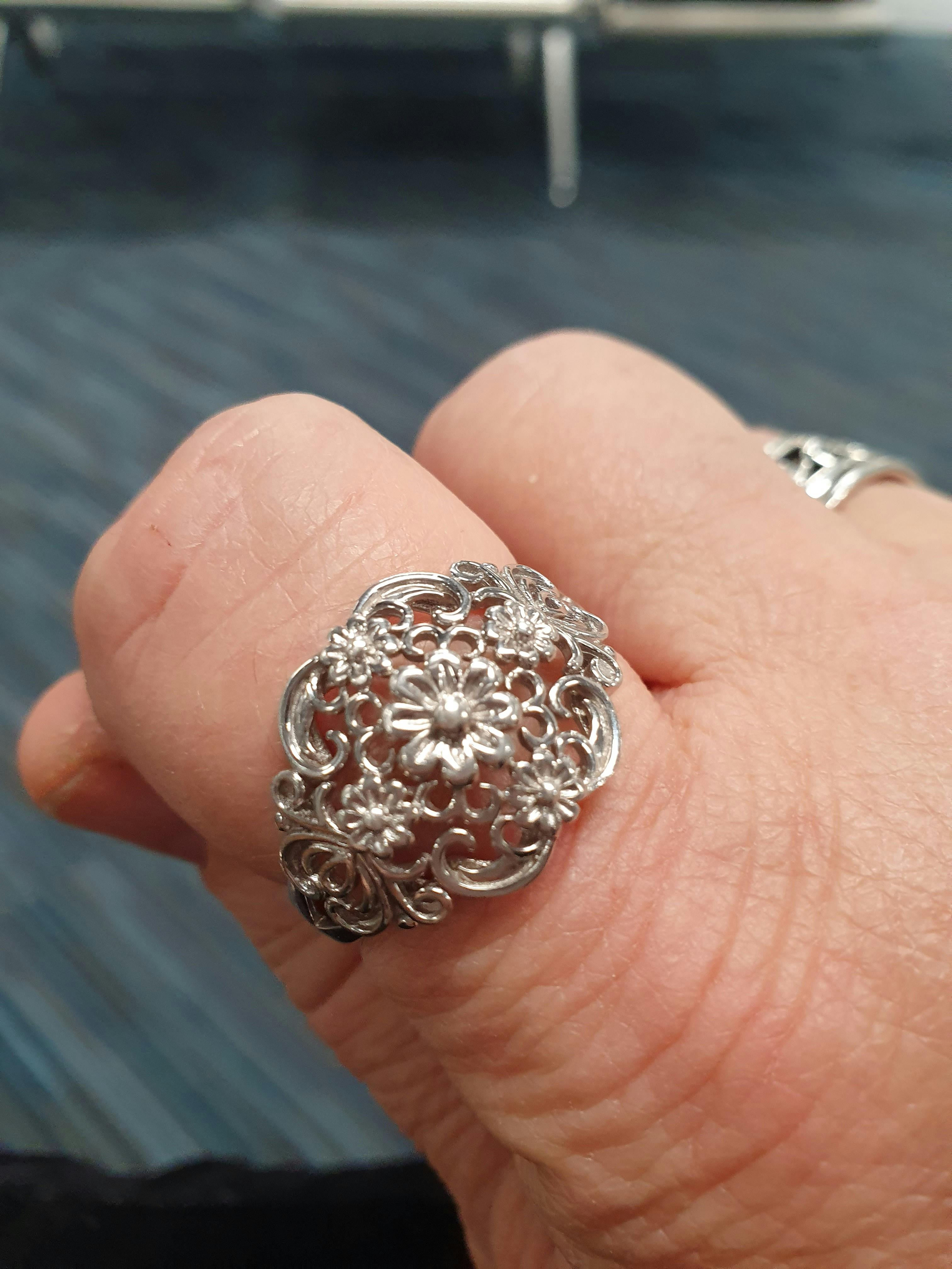 TTT_MSW Flower ring silver 15号 MWS MARK WASSERMAN SAMARA.925 Sterling Silver FLORAL