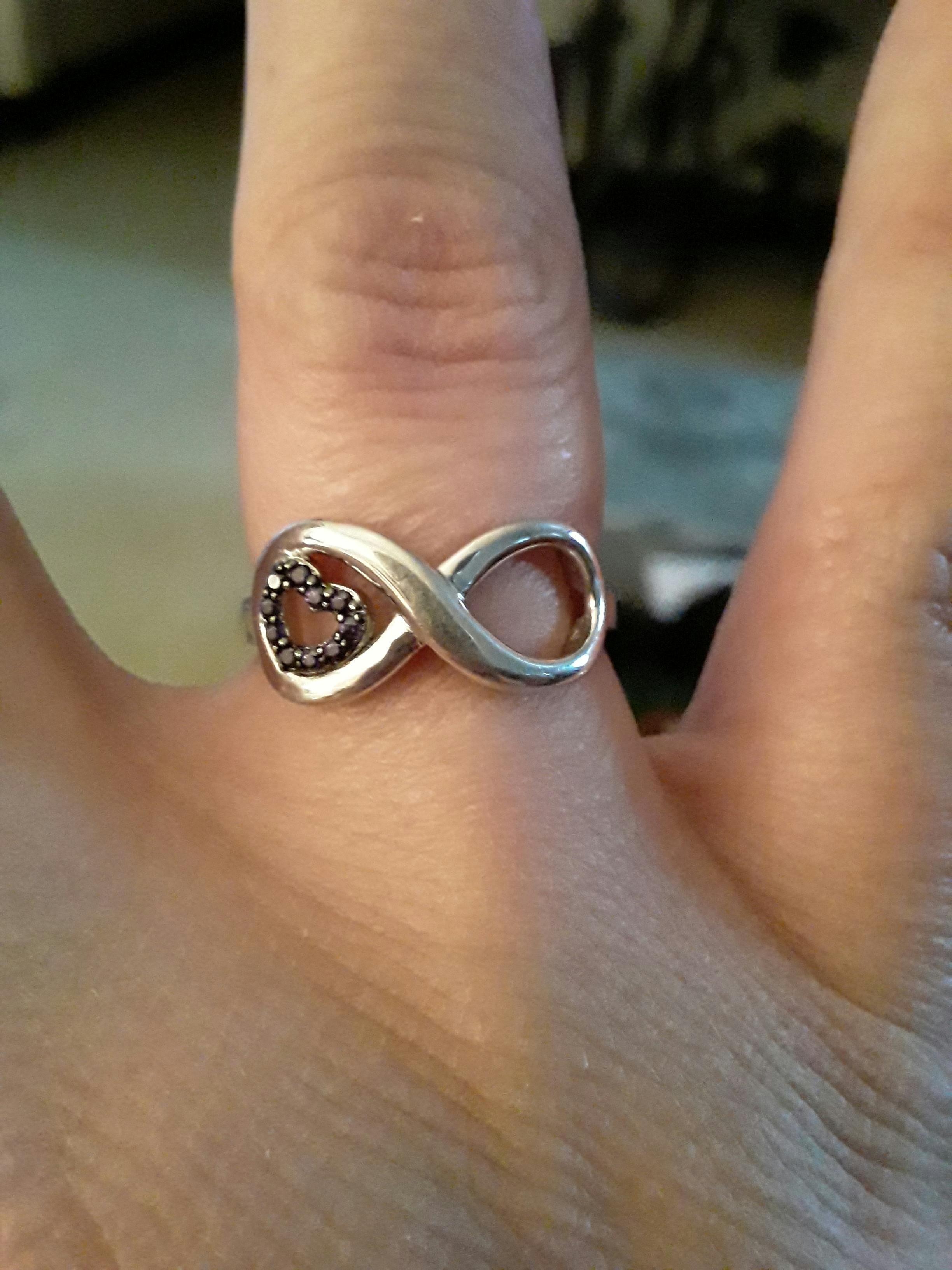 Sterling Silver Infinity Amethyst Heart 