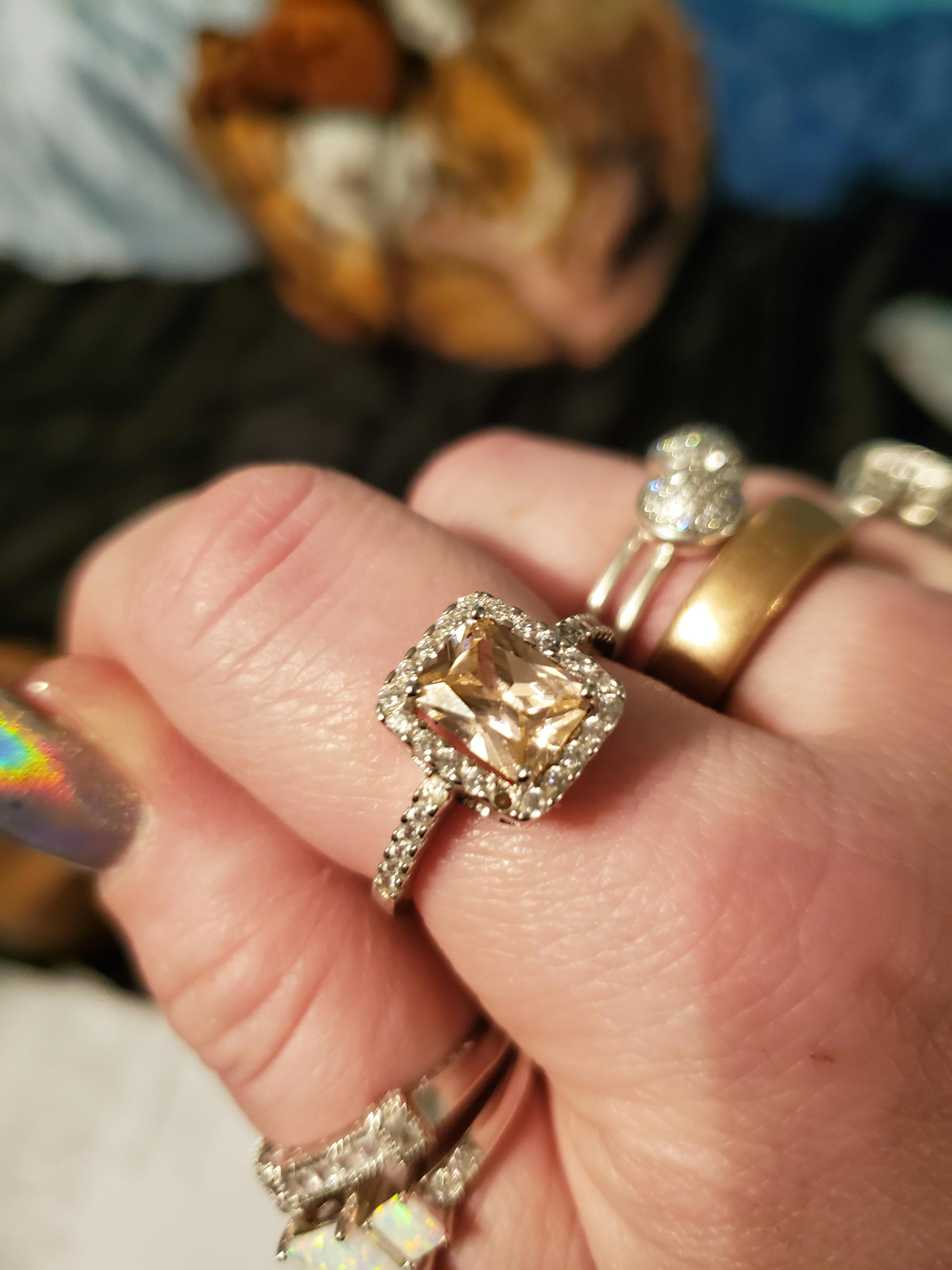 Sterling Silver Pink CZ Ring