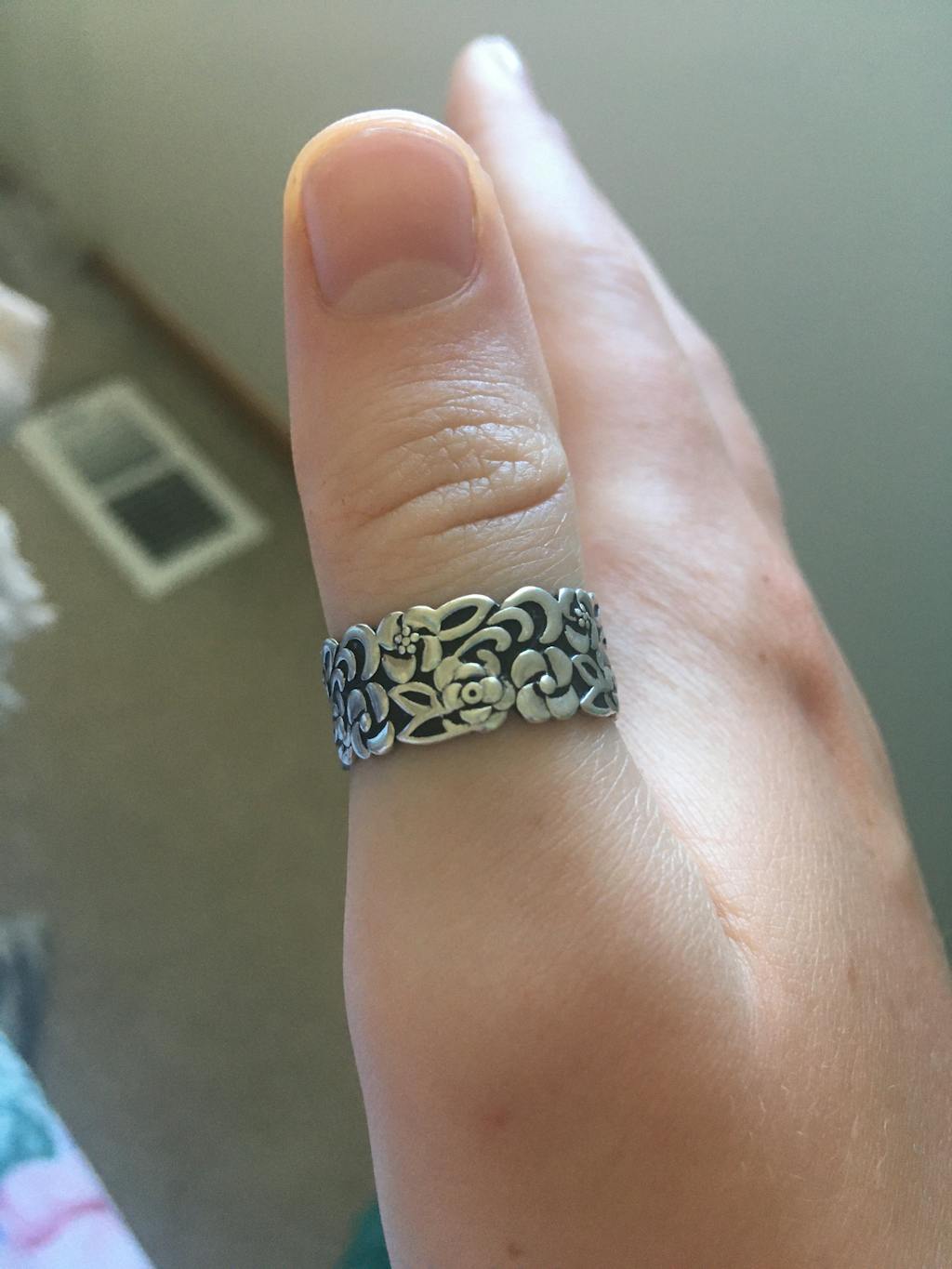 Sterling Silver Floral Band Ring for Sale Dreamland Jewelry