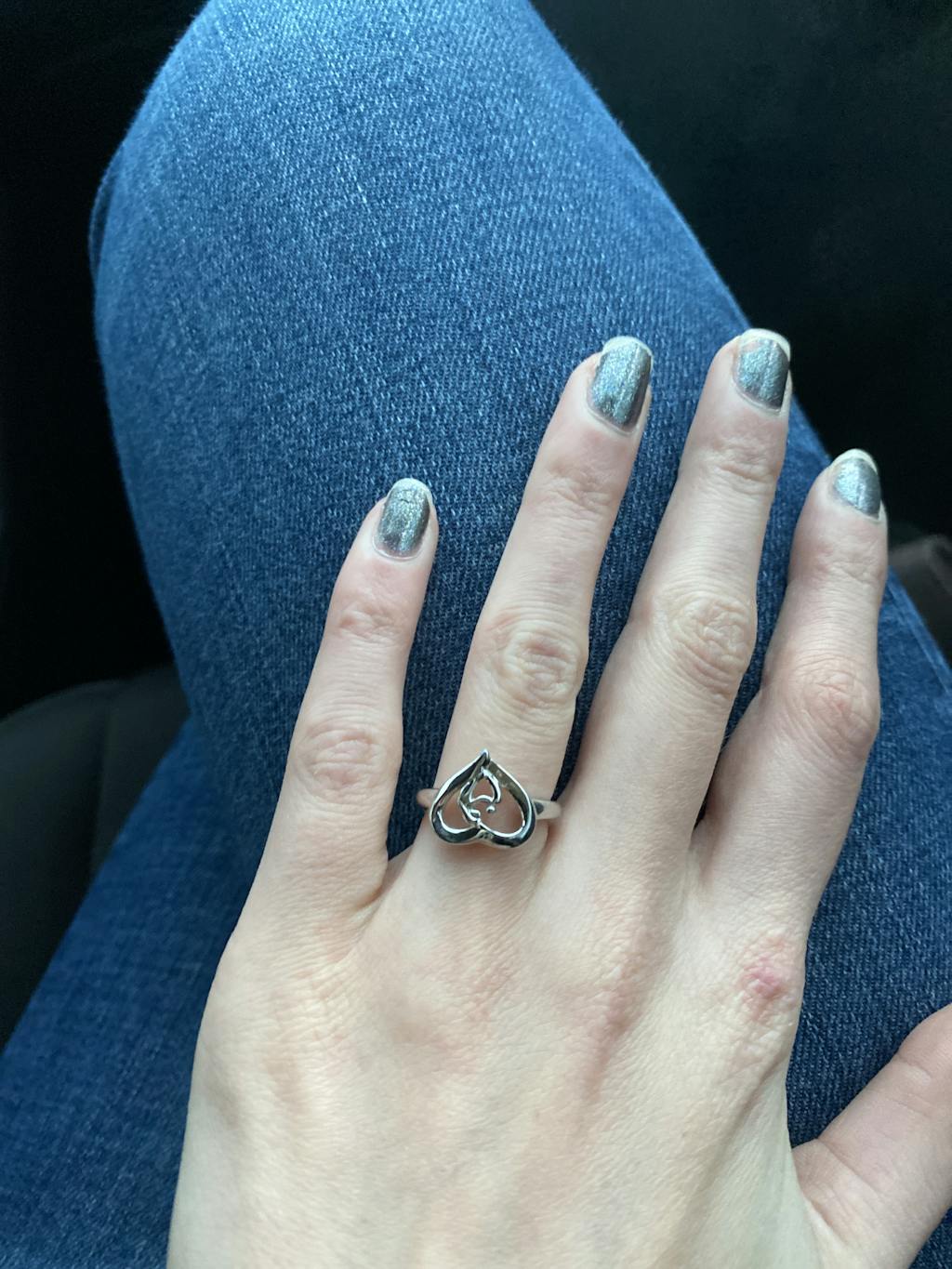 Sterling Silver Mother and Child Heart Ring for Sale Dreamland Jewelry