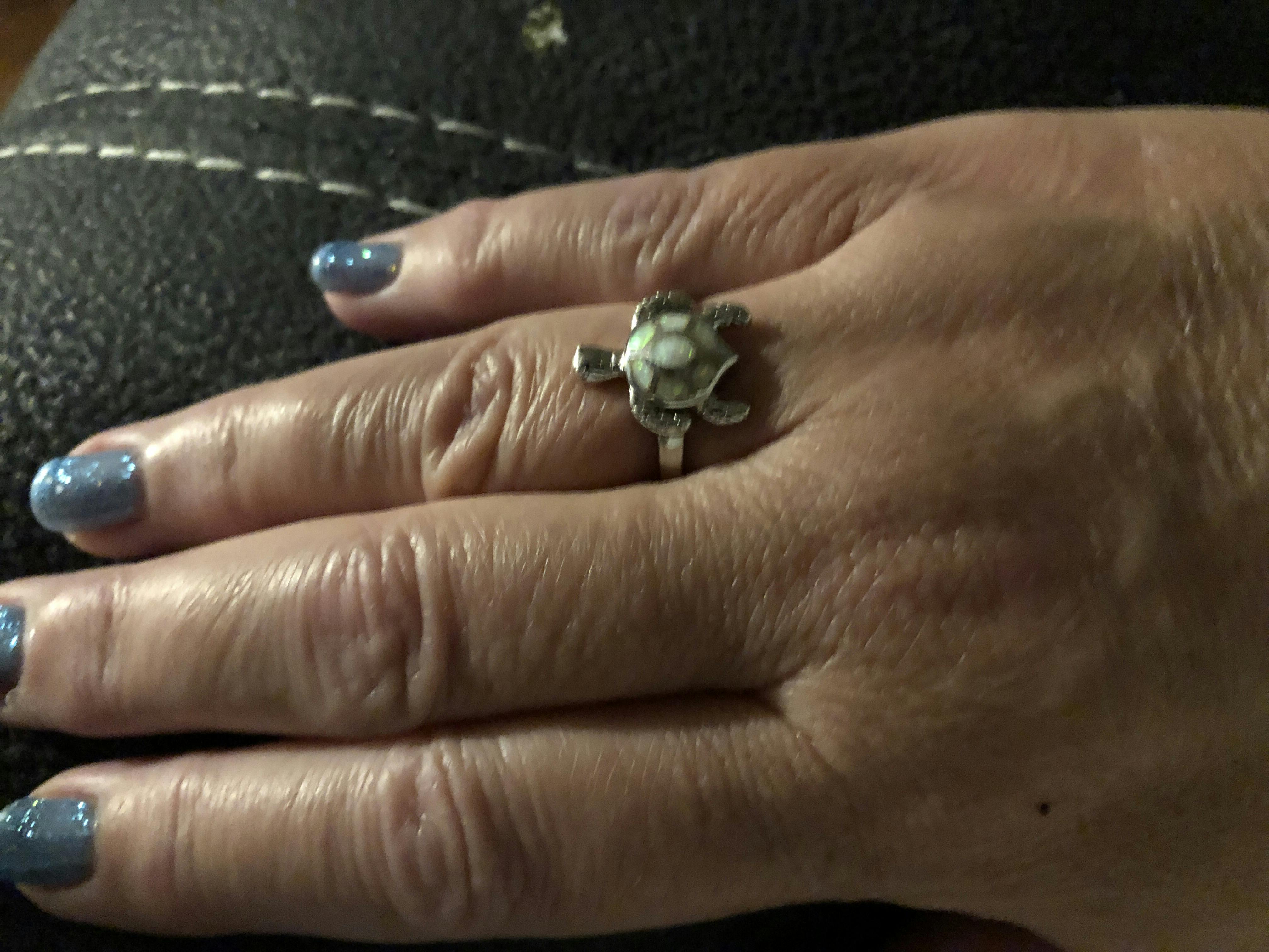 レダシルマ Silverハード系Ringまとめ Larimar Rhodium Over Sterling Silver Fish Ring - 1Y2Z5A
