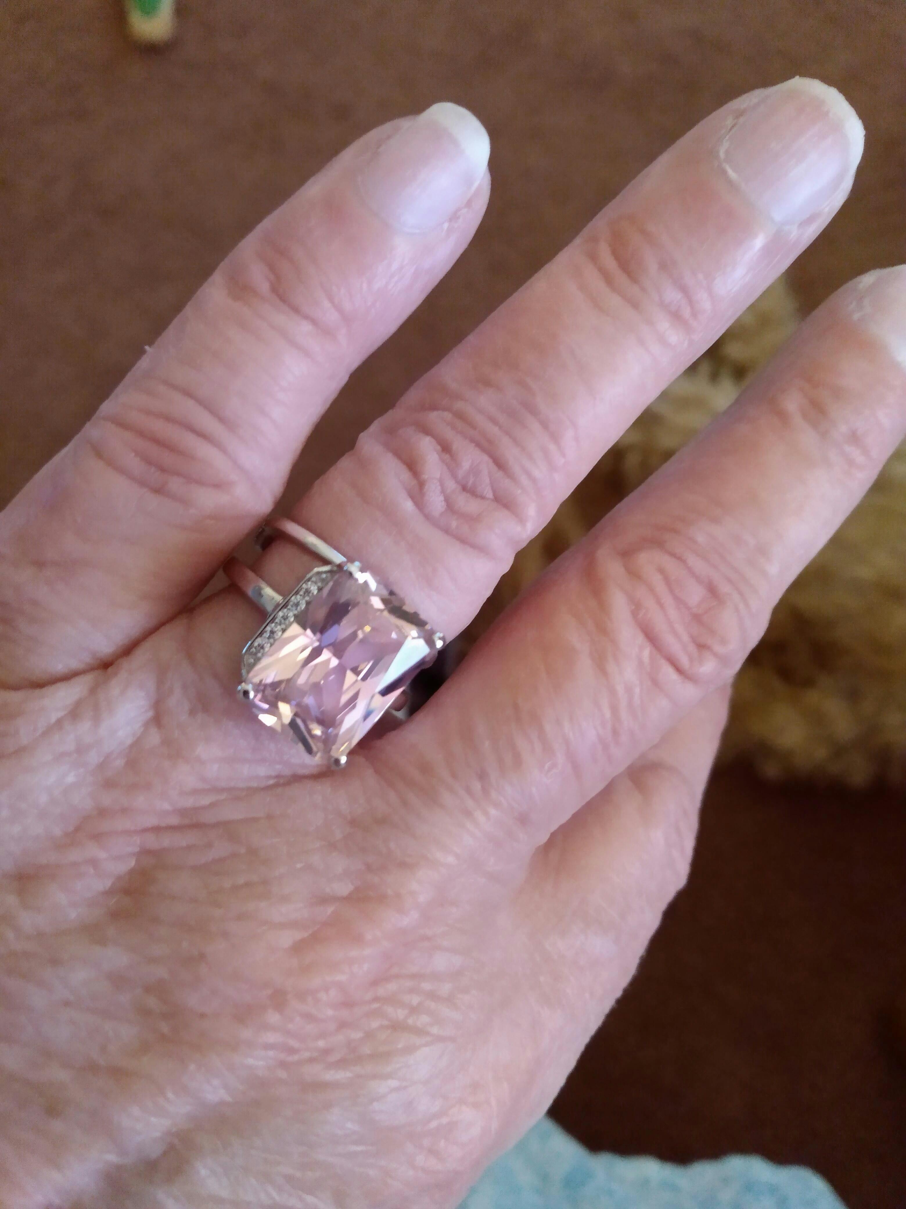 Sterling Silver Pink CZ Ring