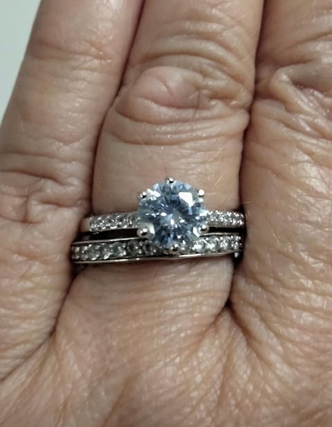 Sterling Silver Victorian Cathedral CZ Ring