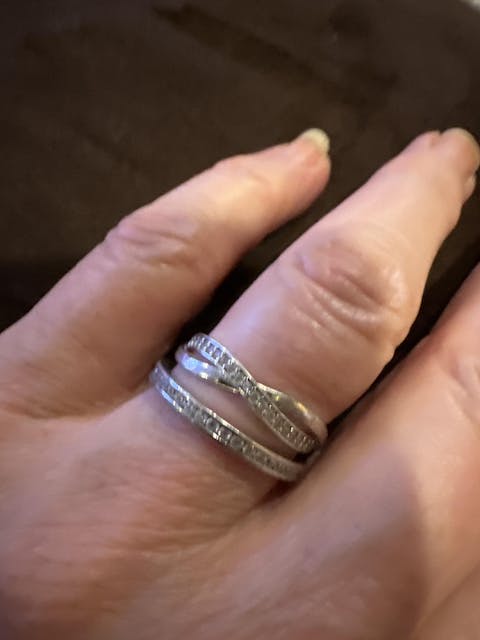 Sterling Silver Stackable Eternity CZ Ring