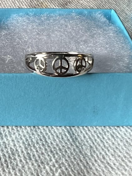 Sterling Silver 3 Peace Sign Ring for Sale - Dreamland Jewelry