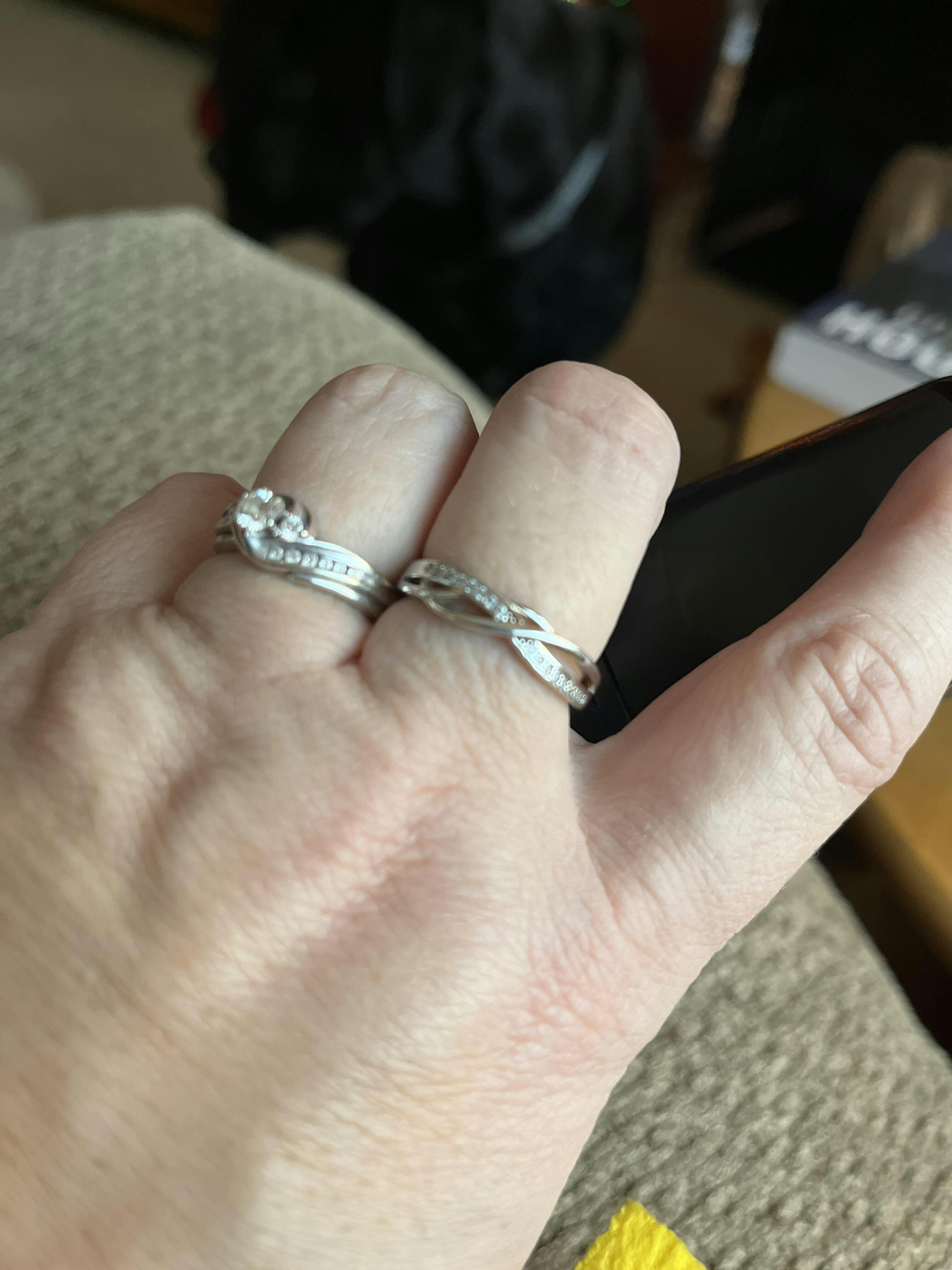 Sterling Silver Free Form CZ Ring
