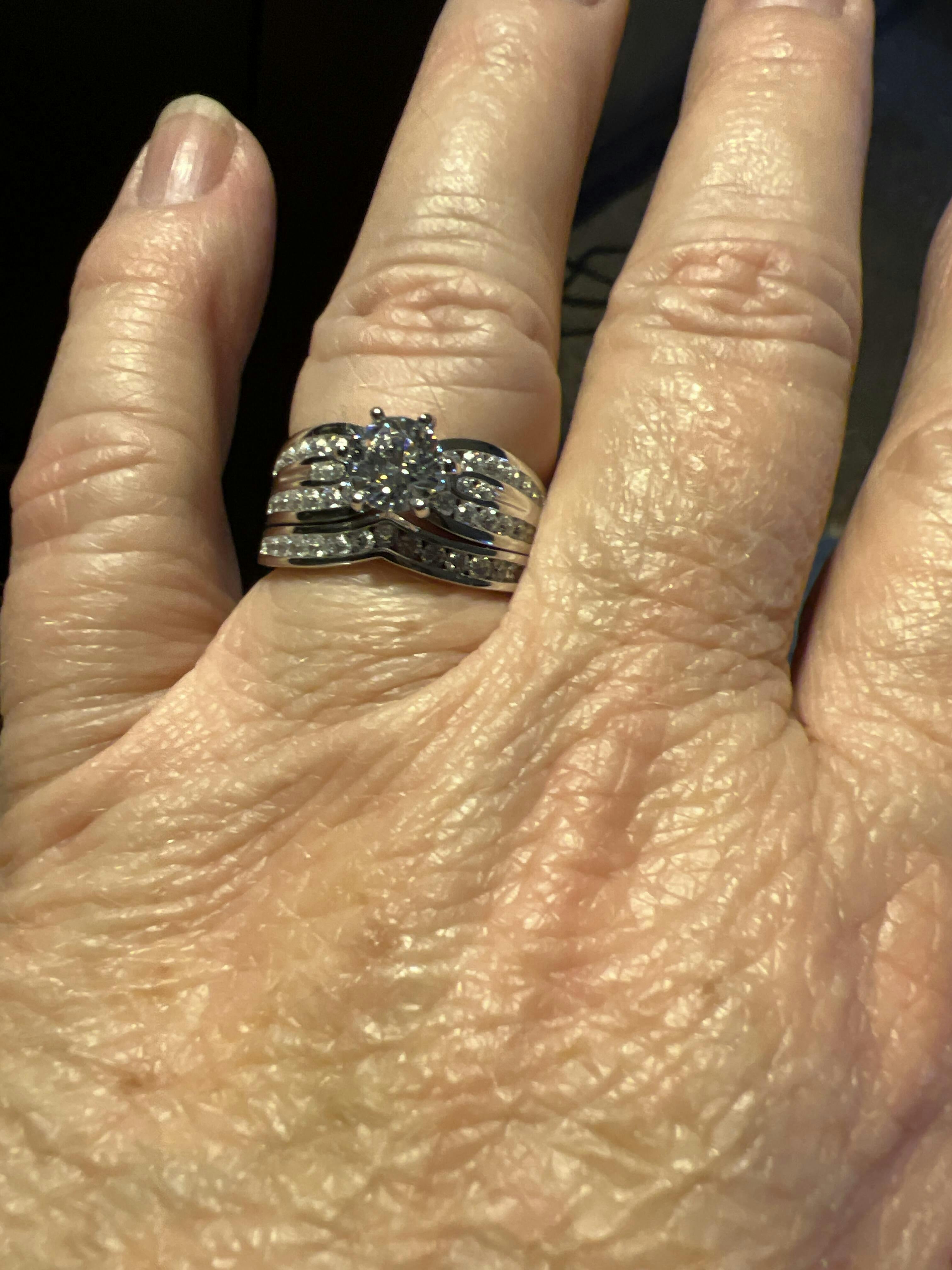 Sterling Silver 2-piece Engagement Set CZ Ring