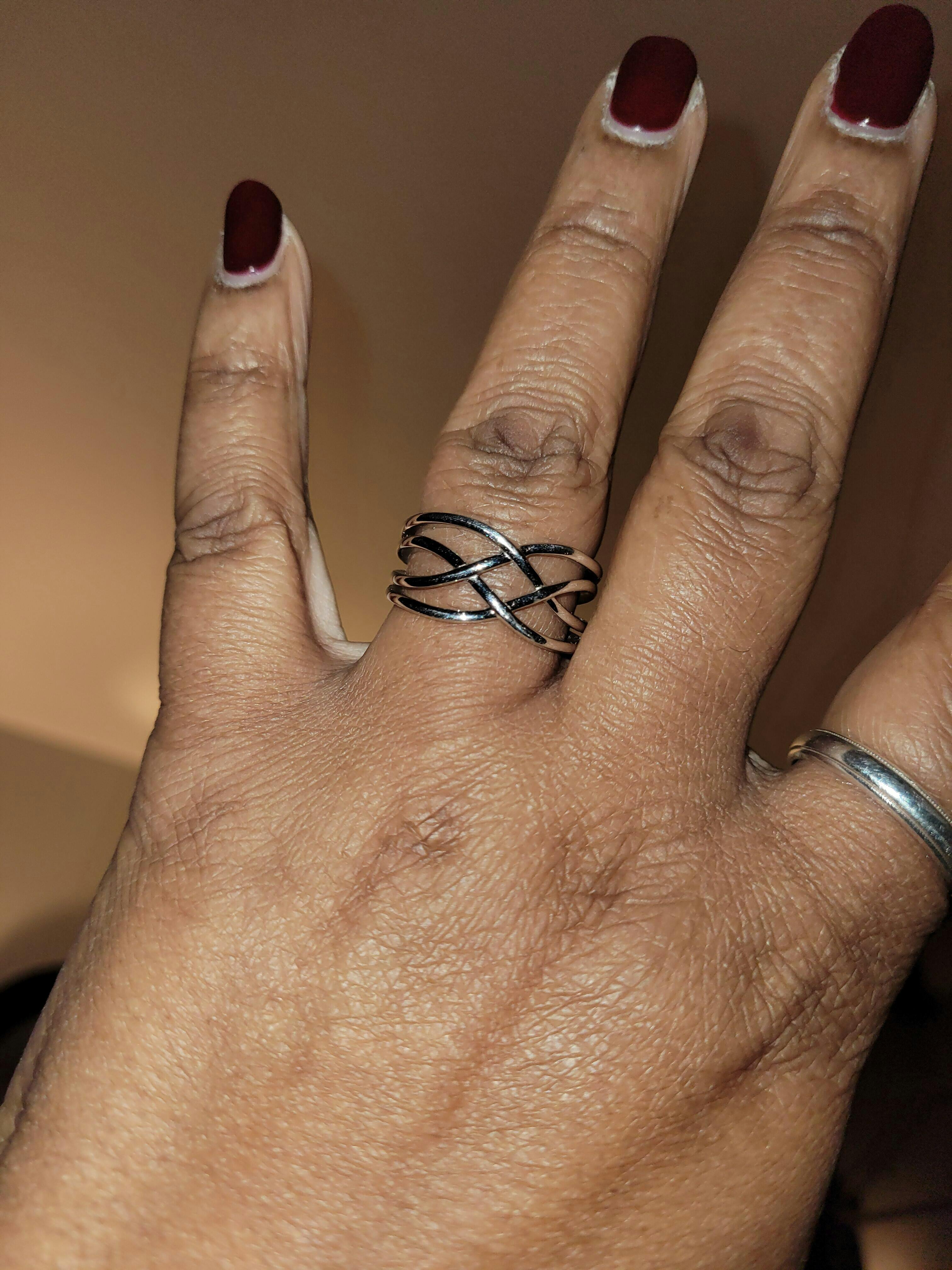 Sterling Silver Interwoven Wavelength Ring for Sale