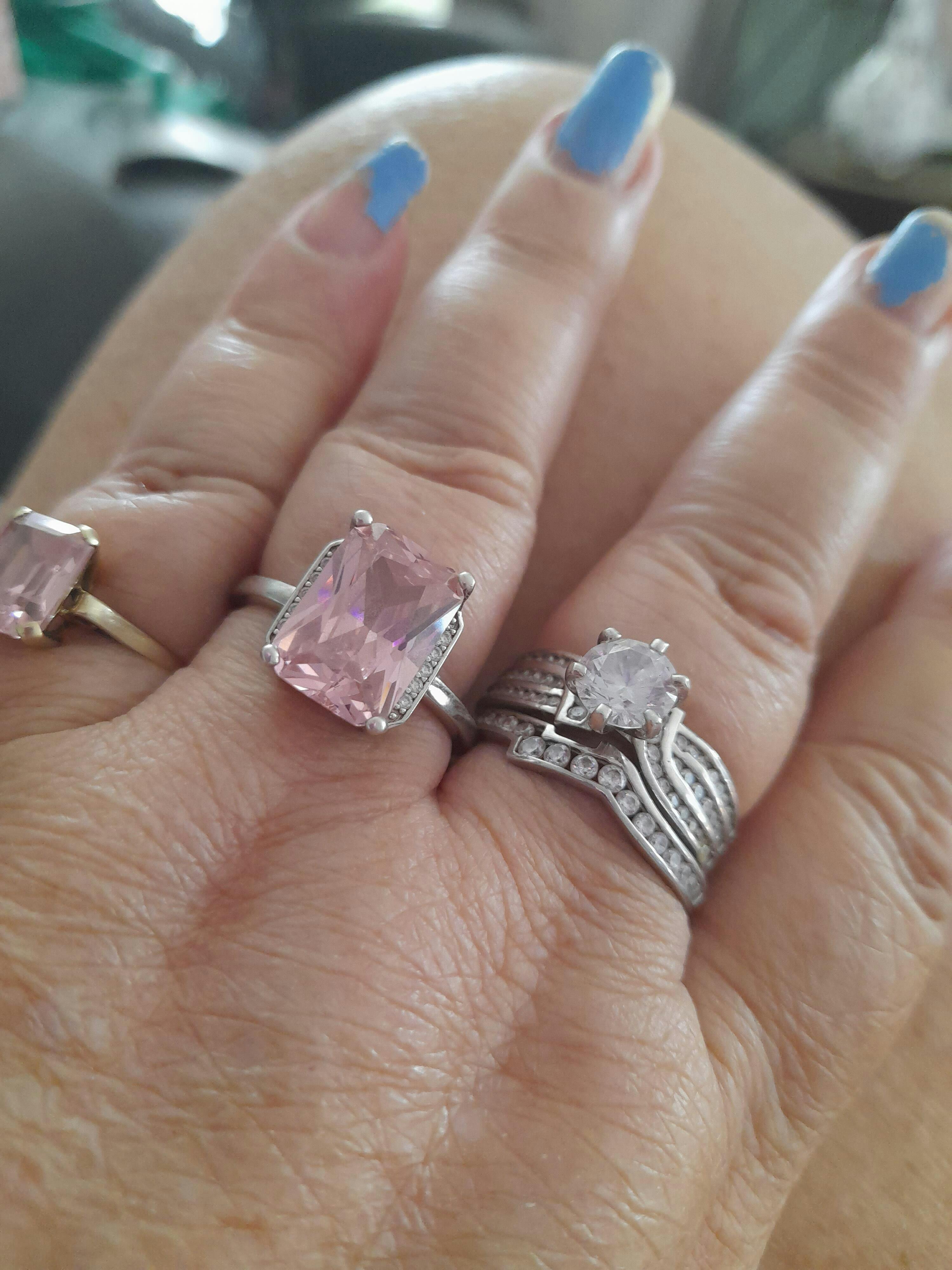 Sterling Silver Pink CZ Ring