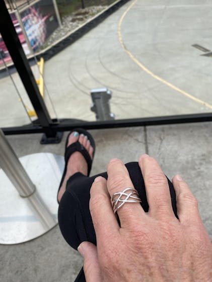 Sterling Silver Interwoven Wavelength Ring for Sale