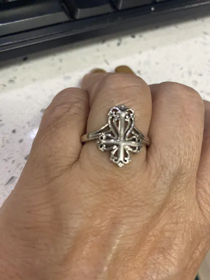 Sterling Silver Antique Cross Ring for Sale - Dreamland Jewelry