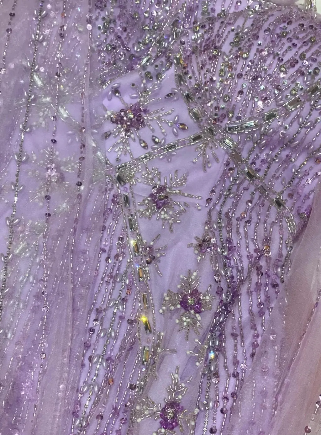 Luxury Aqua Lilac Mermaid Evening Dress with Cape Sleeves Criss Cross ...