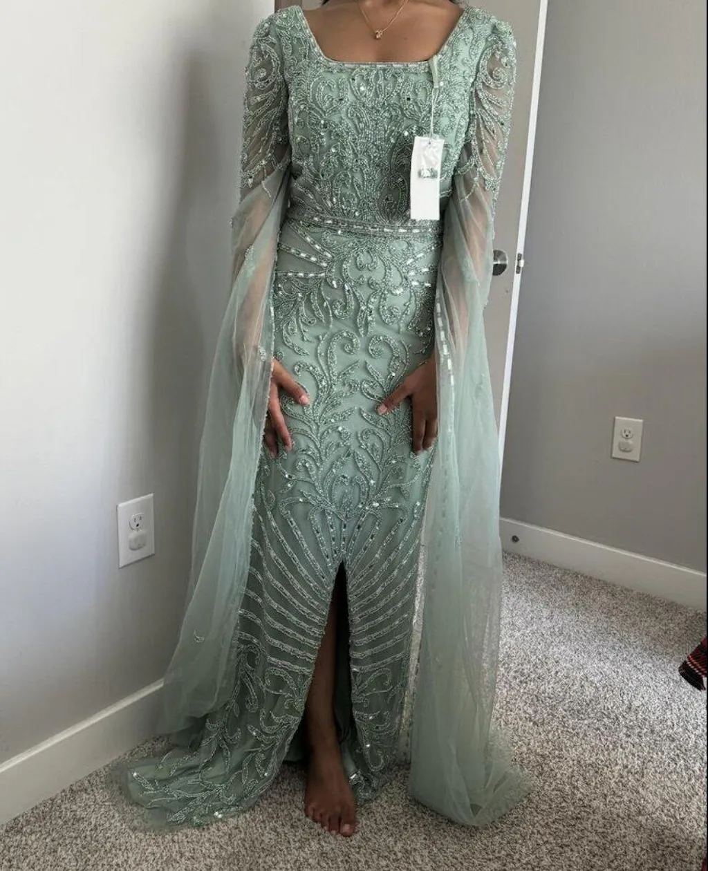 Ahlam Evening Dress Turqoise main image 1