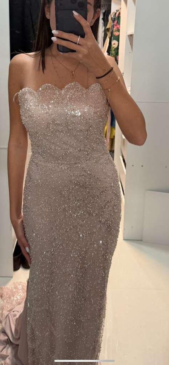 Elegant Emerald Green Strapless Evening Dress SS601