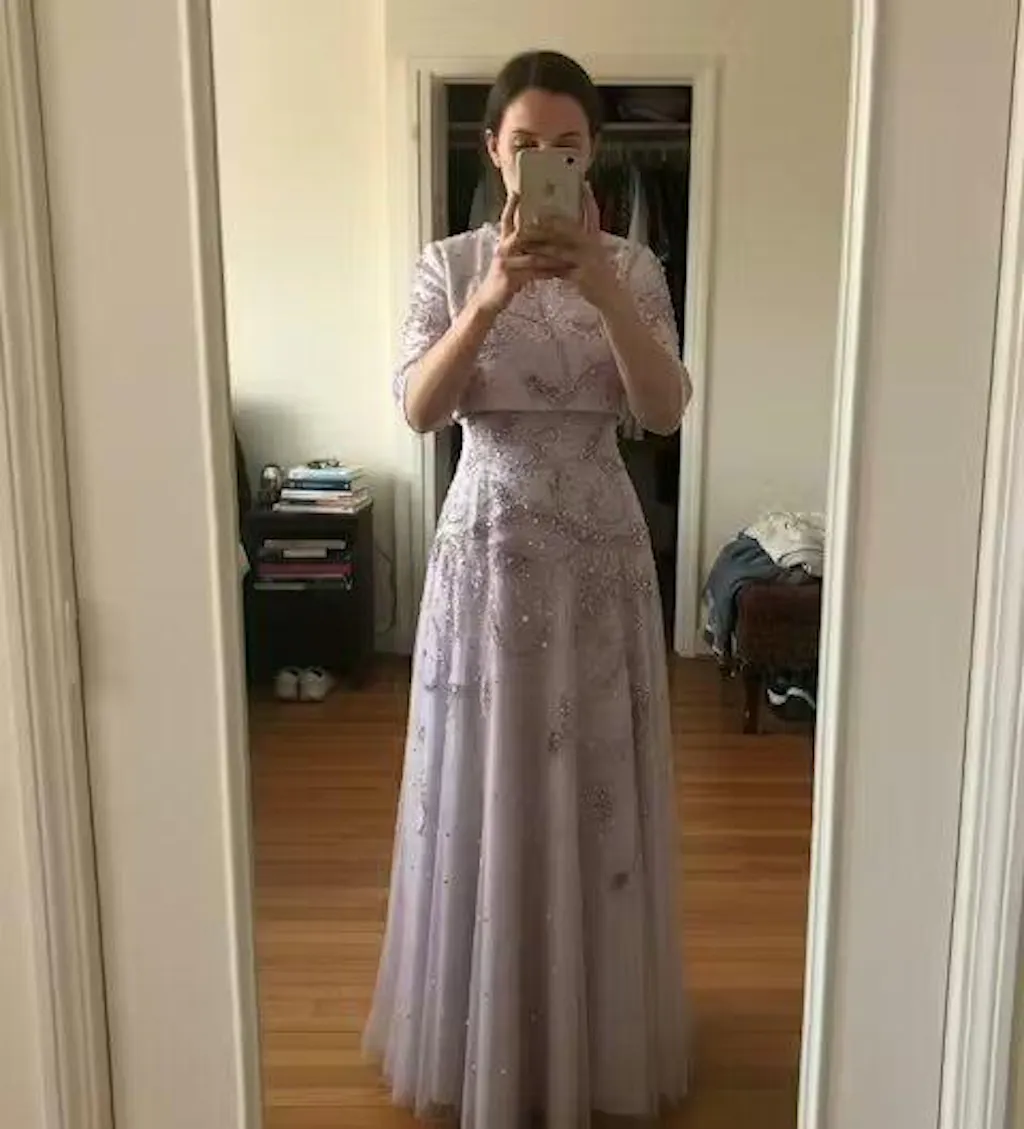 Luxury Blush Pink Crystal Embellished Two-Piece Evening Dress SS518