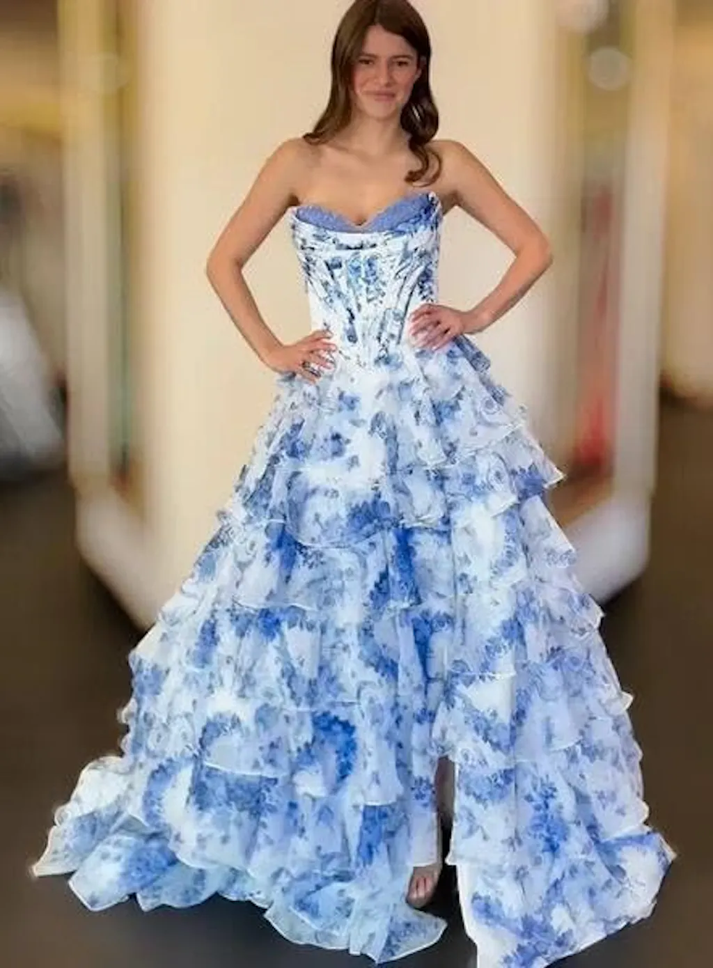 Sparkly Long Prom Dresses with Appliques,Winter Formal Dresses,DS4618
