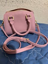 NANO Boston bag - Togo Leather - Dusty Pink