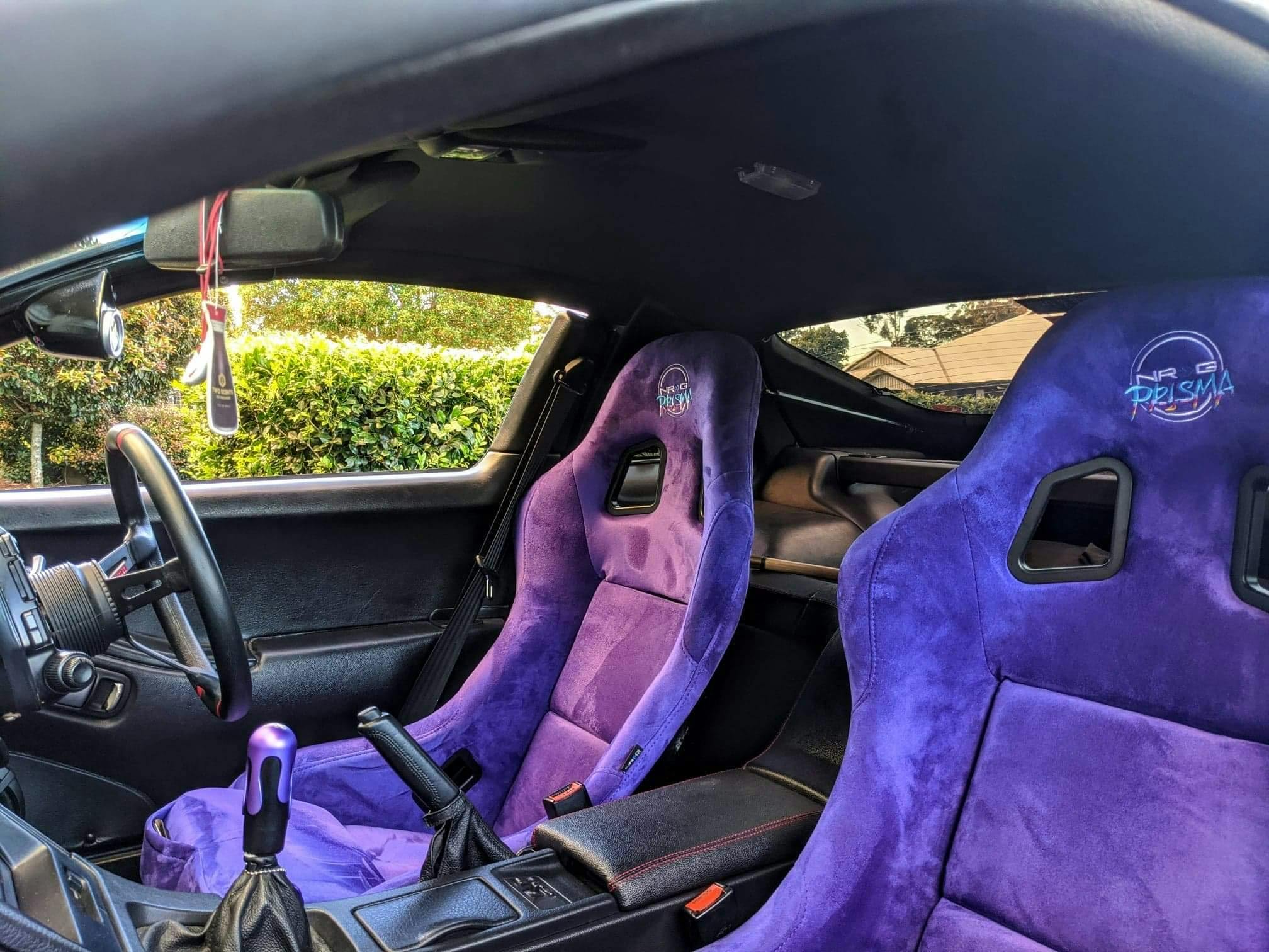 purple racing seat