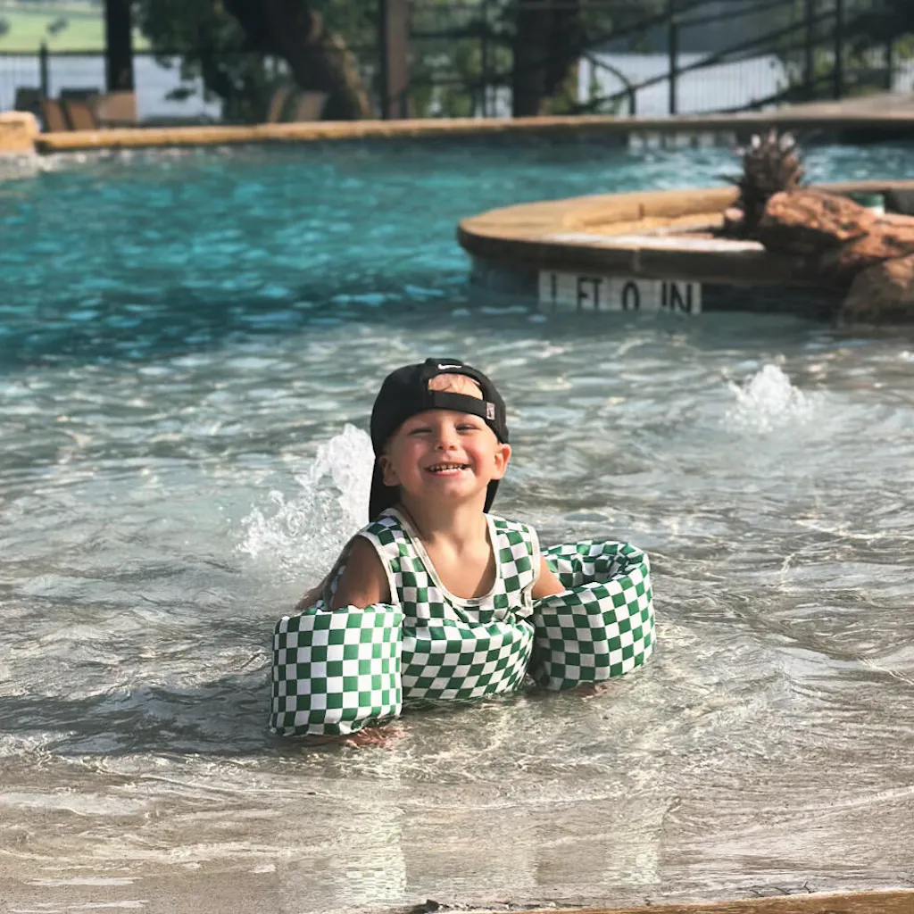 Drip Floats Neutral Checkered Kids Float