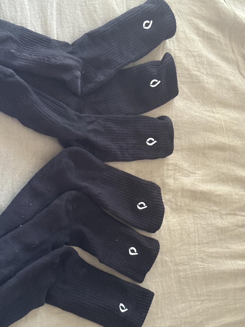 All-Day Performance Cushioned Mid-Crew Sock - Black