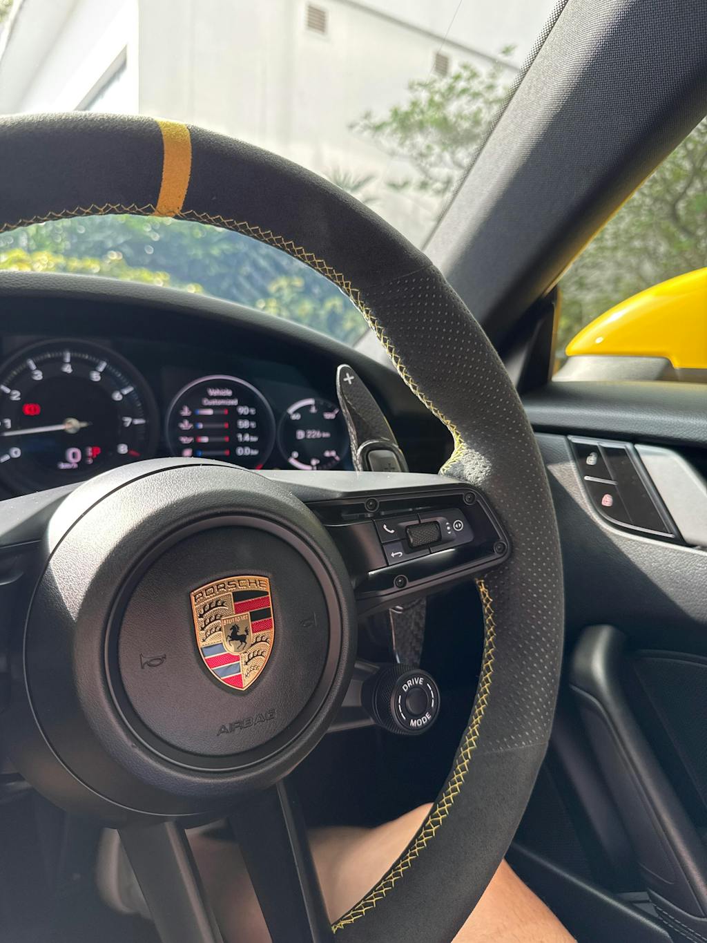 Alcantara Steering Wheel Cover for Porsche