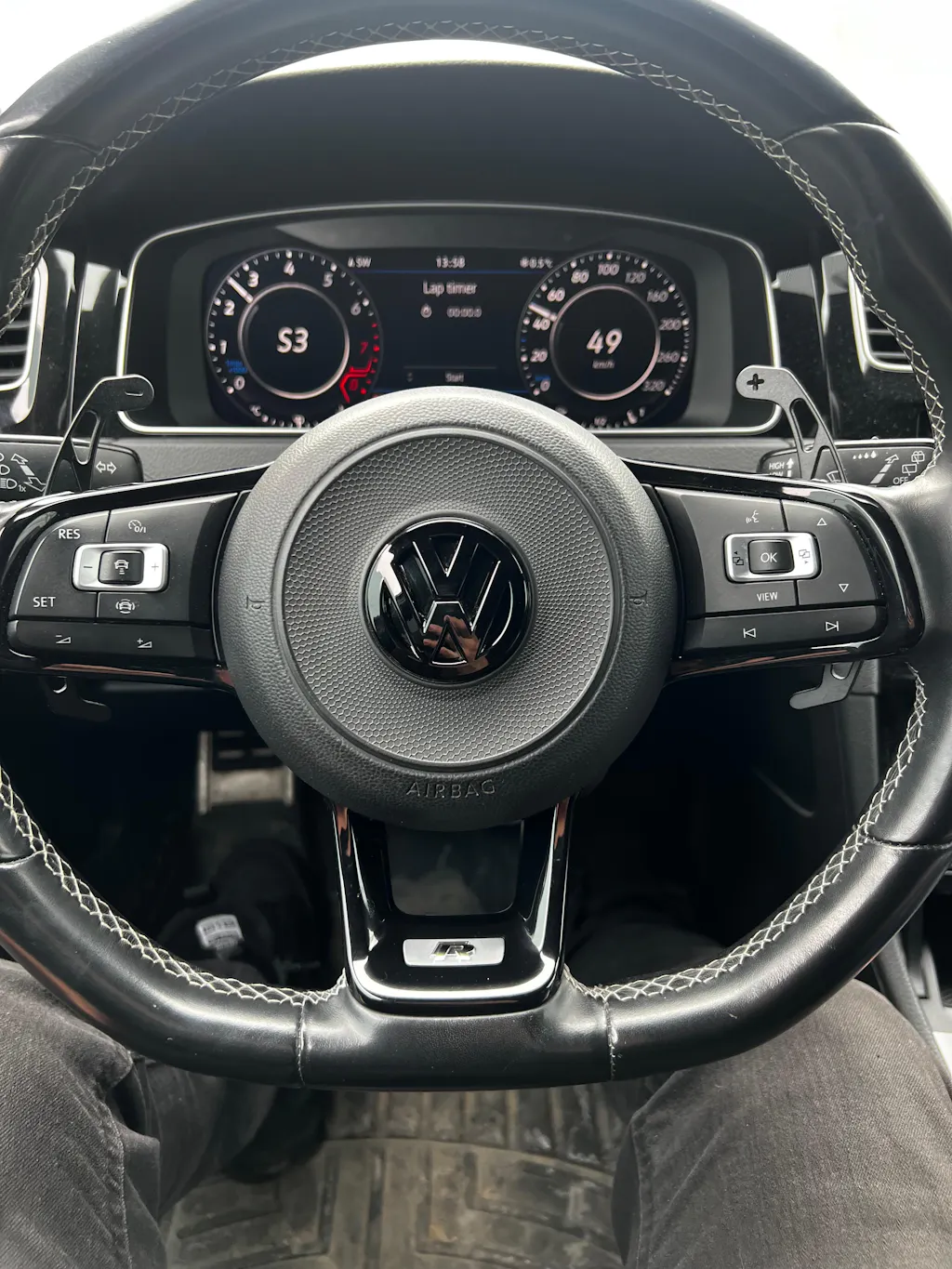 Black VW Airbag Emblem for VW Golf MK7 MK7.5